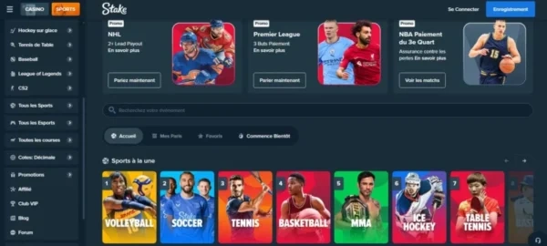 page paris sportif stake casino