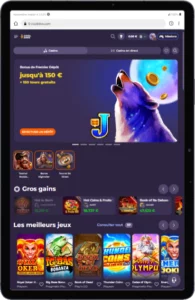 Version mobile sur Galaxy Tab de Coolzino