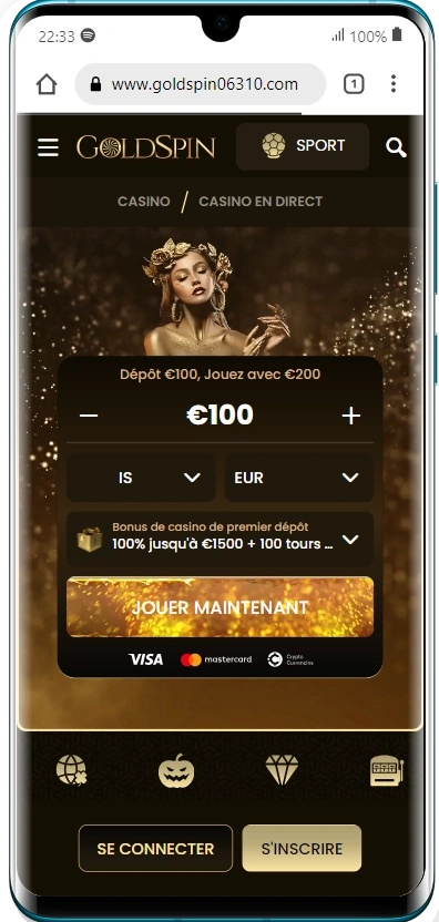 version mobile huawei goldspin casino