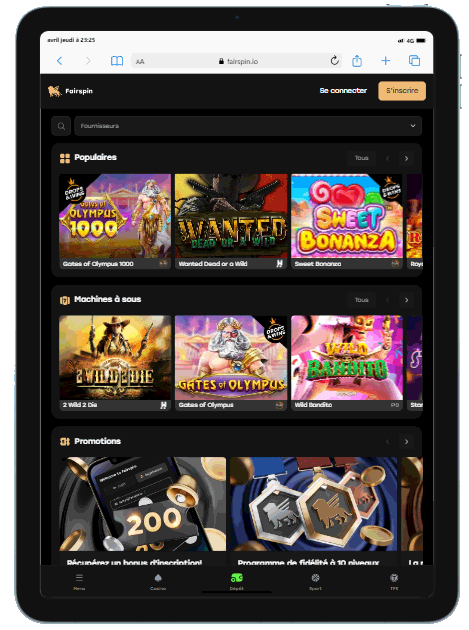 version mobile ipad Fairspin Casino