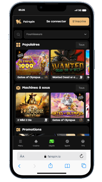 version mobile iphine 13 pro Fairspin Casino