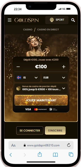 version mobile iphone goldspin casino