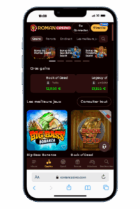 Version mobile sur iPhone de Roman Casino
