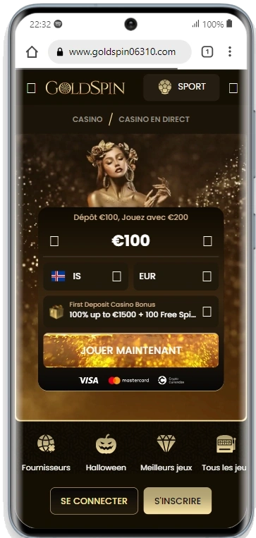 version mobile samsung goldspin casino