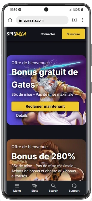 version mobile samsung spinsala casino