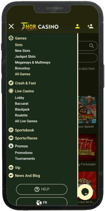 version mobile Thor Casino