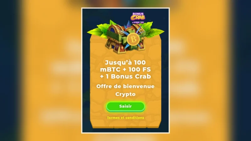 bonus crypto de bienvenue sur Wazamba Casino