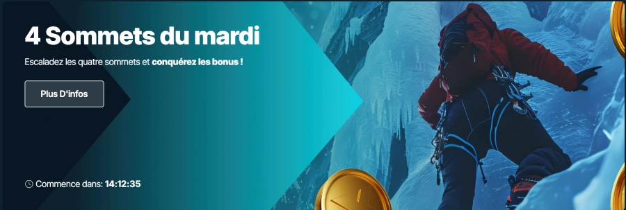 4 sommets du mardi LuckyMax Casino