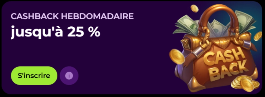 Bonus cashback de Spinmama