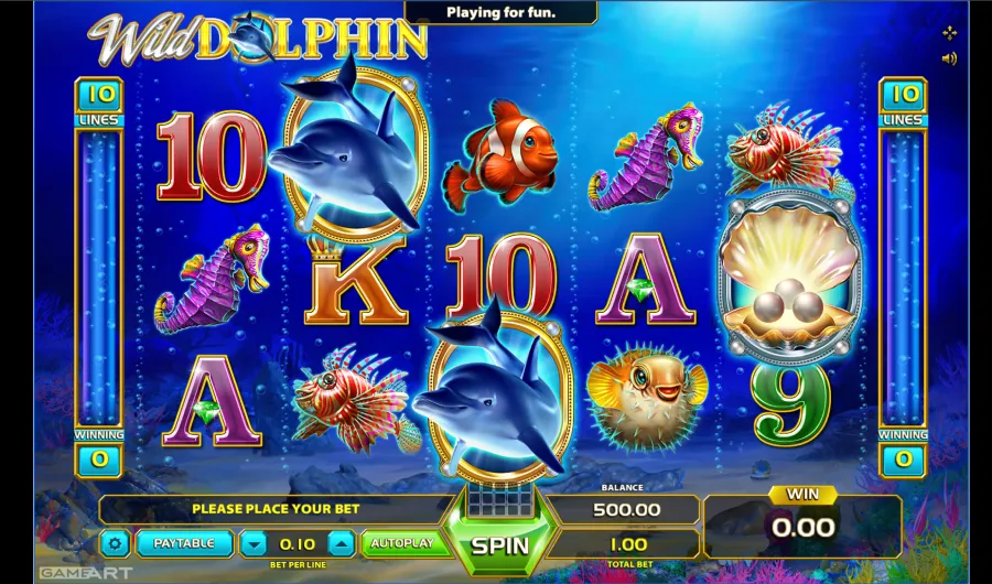 Capture d’écran Wild Dolphin de GameArt