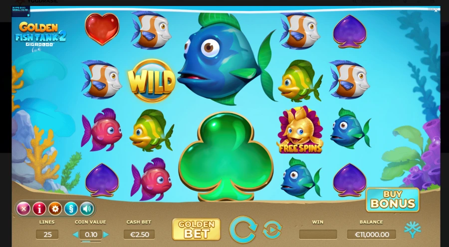 Golden Fish Tank 2 Gigablox de Yggdrasil Gaming