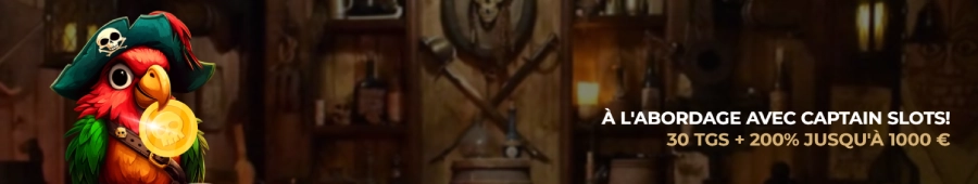 Le bonus de bienvenue sur Captain Slots Casino