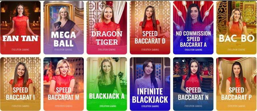 Live casino sur CaptainSlots