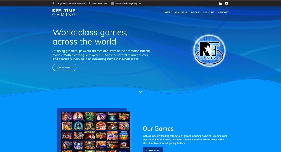 accueil Reel Time Gaming