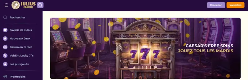 caesar's free spins julius casino