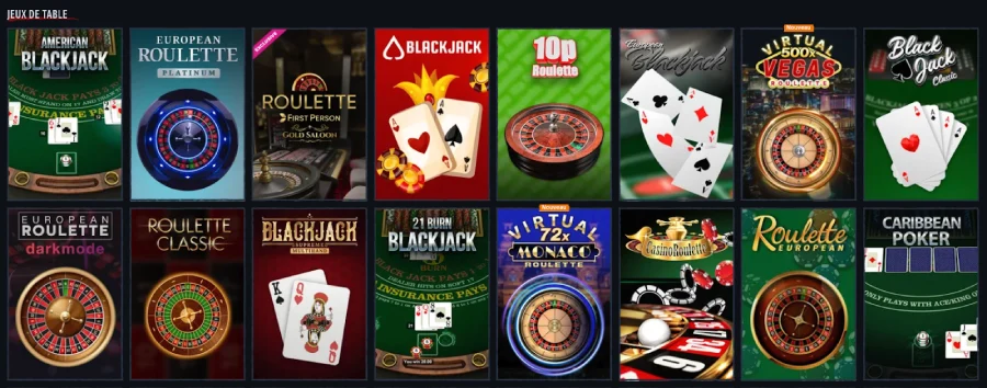 Jeux de table Mafia Casino