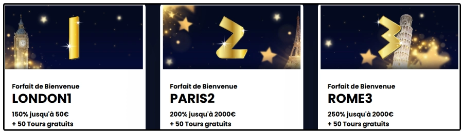 Offre de bienvenue Europe777 Casino