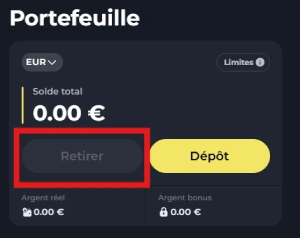 Faire un retrait sur FelixSpin étape 1