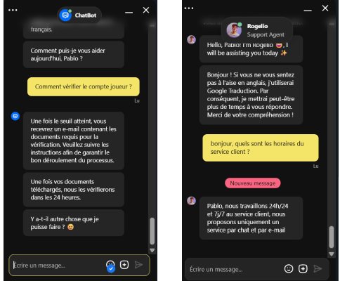 Service client FelixSpin