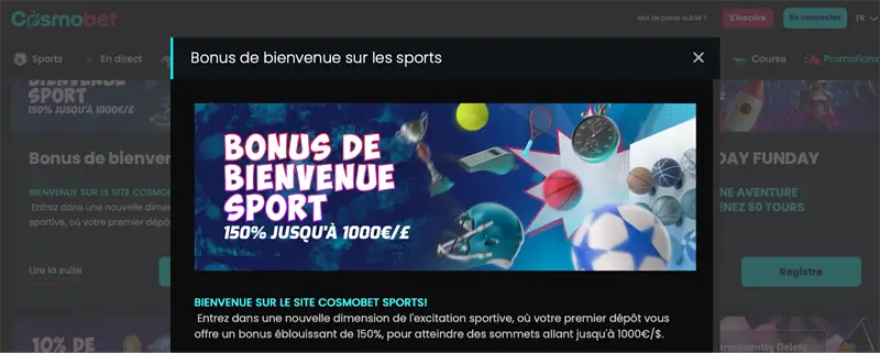 cosmobet paris sportifs étrangers
