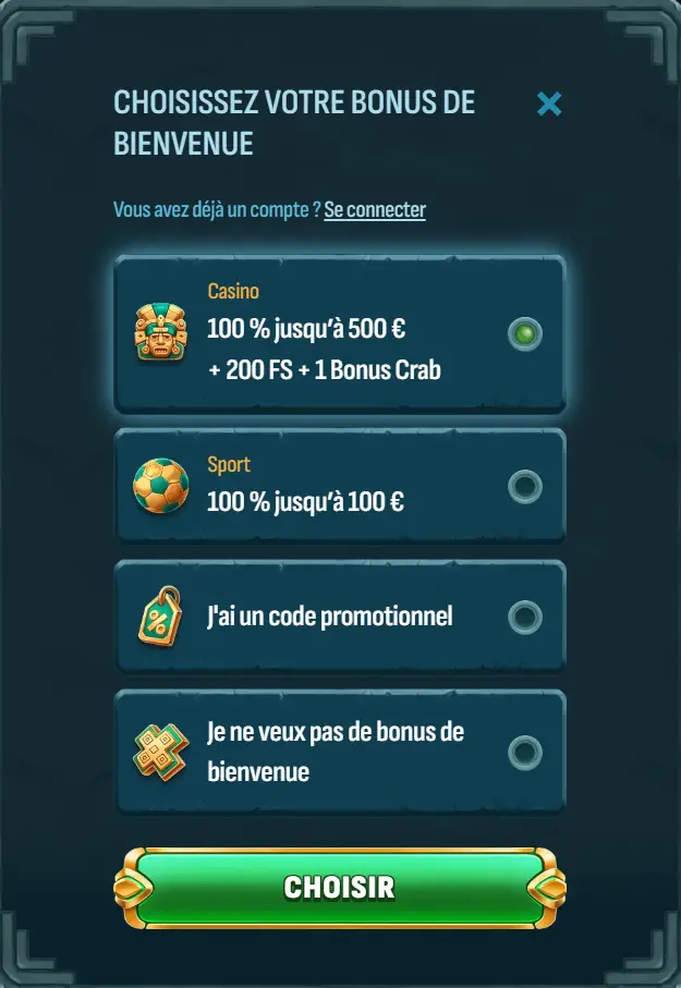 étape 2 inscription larabet