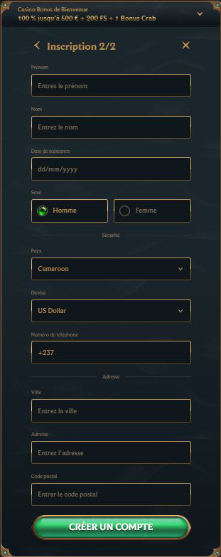 formulaire 2 talismania casino