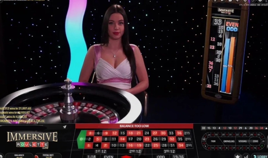 immersive roulette de evolution