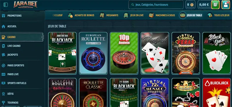 jeux de table larabet