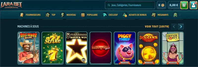 machines à sous larabet