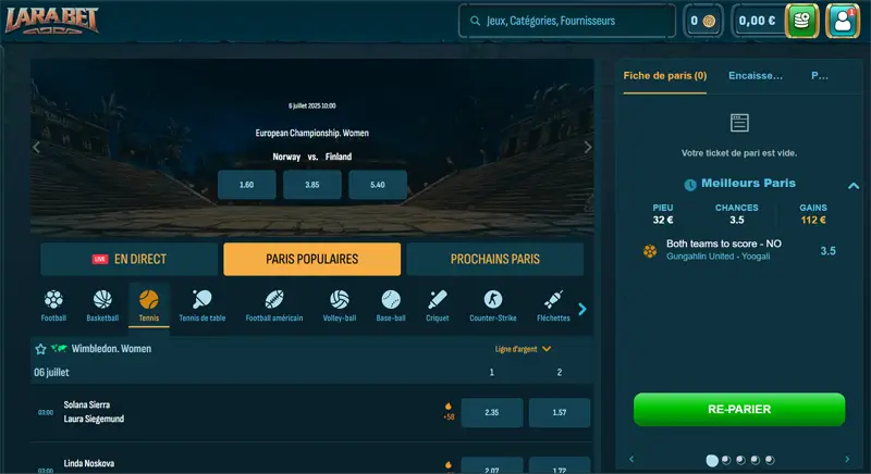 paris sportifs larabet