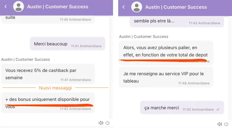 service client julius casino