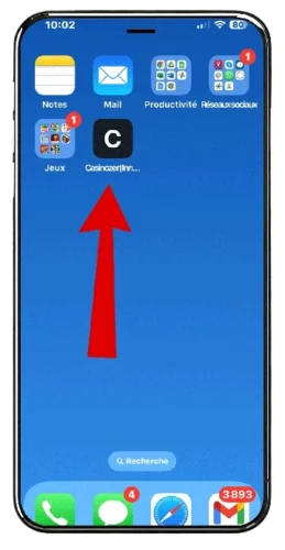 télécharger apk casinozer android étape 5