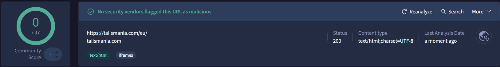 virustotal talismania