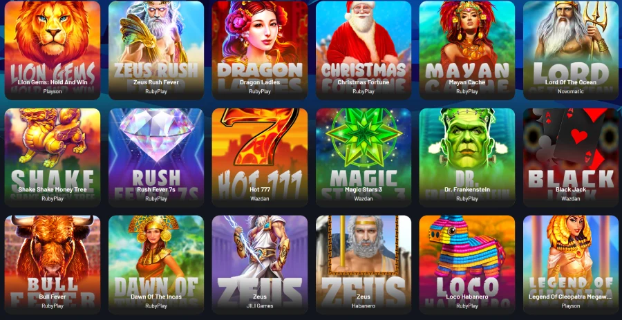 Machines à sous sur Seven Casino