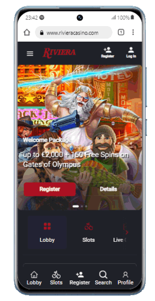 Version mobile de Riviera Casino Xiaomi 12