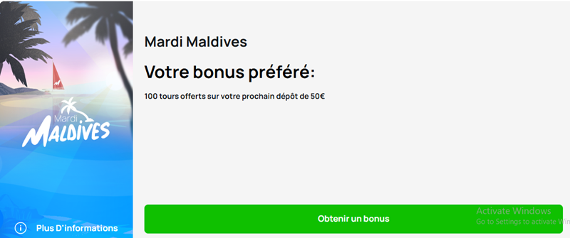 bonus mardi maldives millionz casino