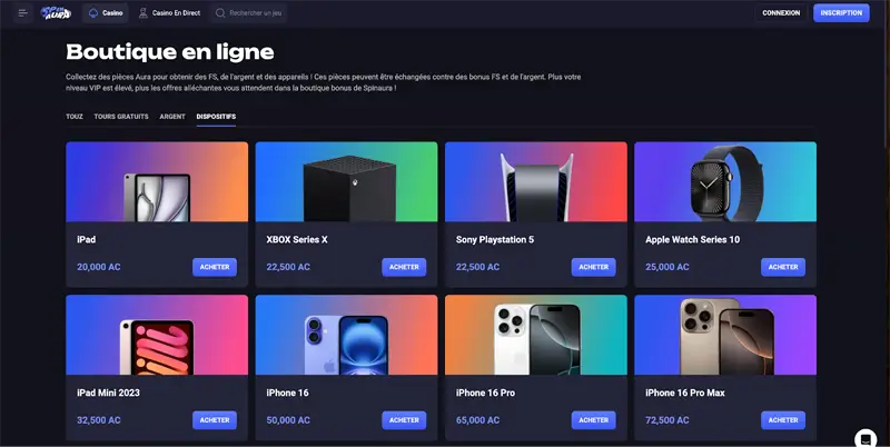 boutique en ligne spinaura