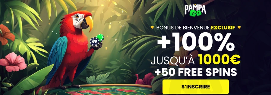 Capture d'écran de la page d'accueil du casino Pampago
