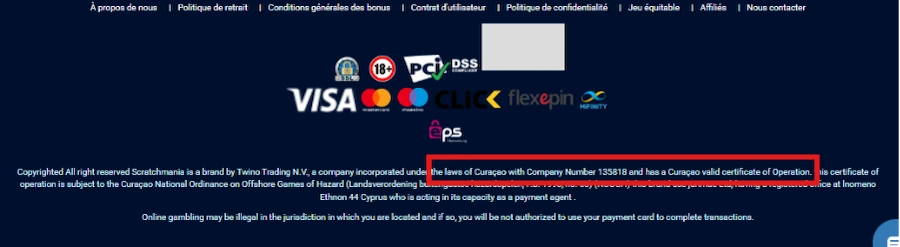 infos de licence Scratchmania