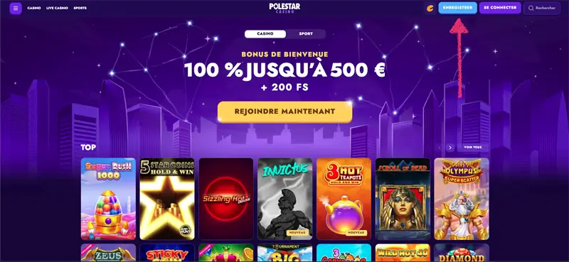 étape 1 inscription polestar