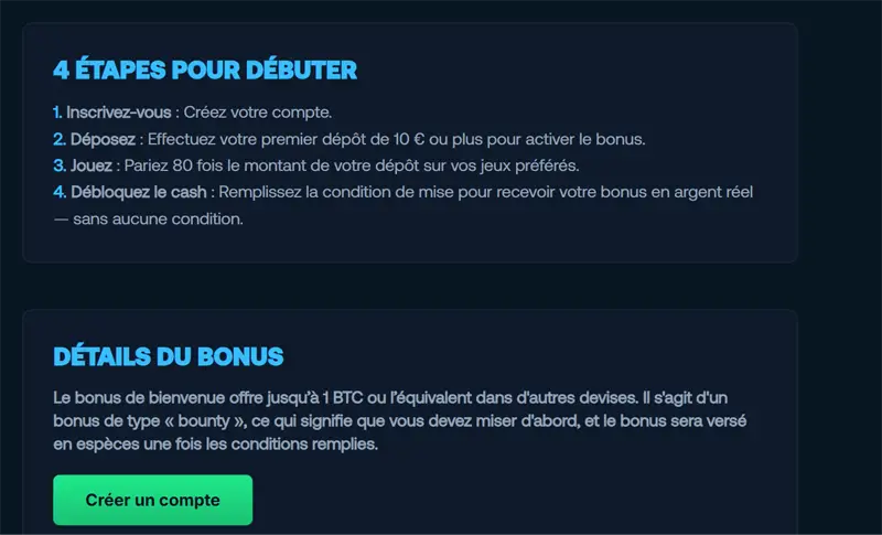 étape 1 retrait dépôt minimum de 1 €