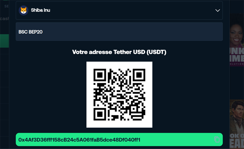 étape 4 déposer dépôt minimum de 1 €