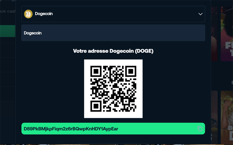 étape 4 retrait dépôt minimum de 1 €