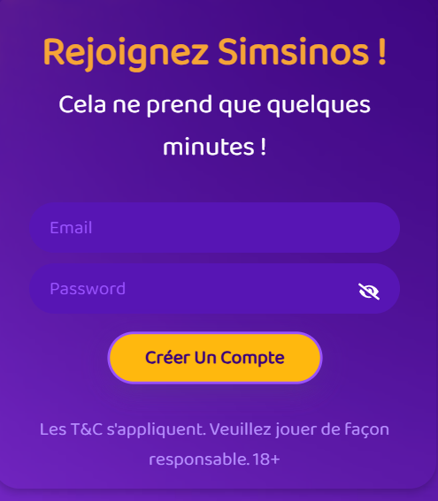 inscription étape 2 simsinos