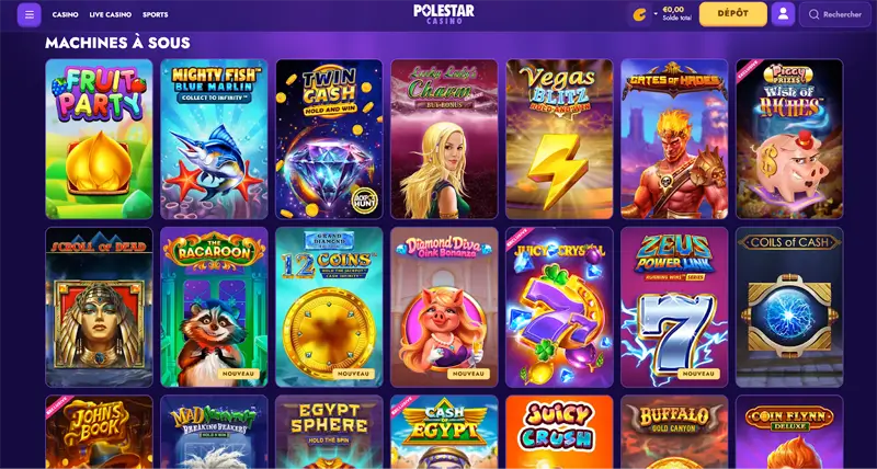 machines à sous polestar