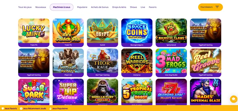 machines à sous simsinos