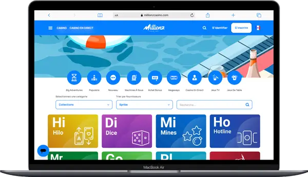 ordinateur millionz casino