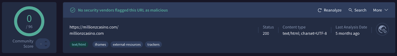 sécurité millionz casino