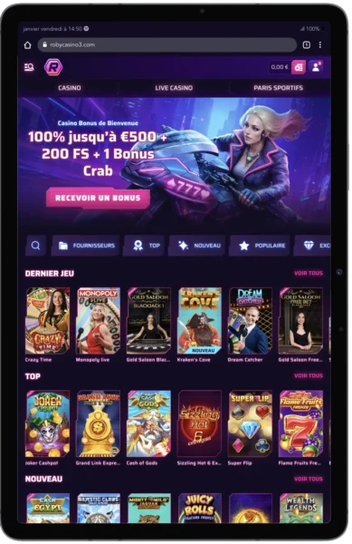 version mobile galaxy roby casino