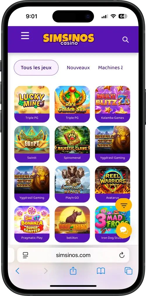 version mobile simsinos
